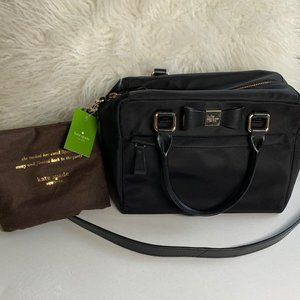 Kate Spade Black Nylon Bow Top Handle Bag